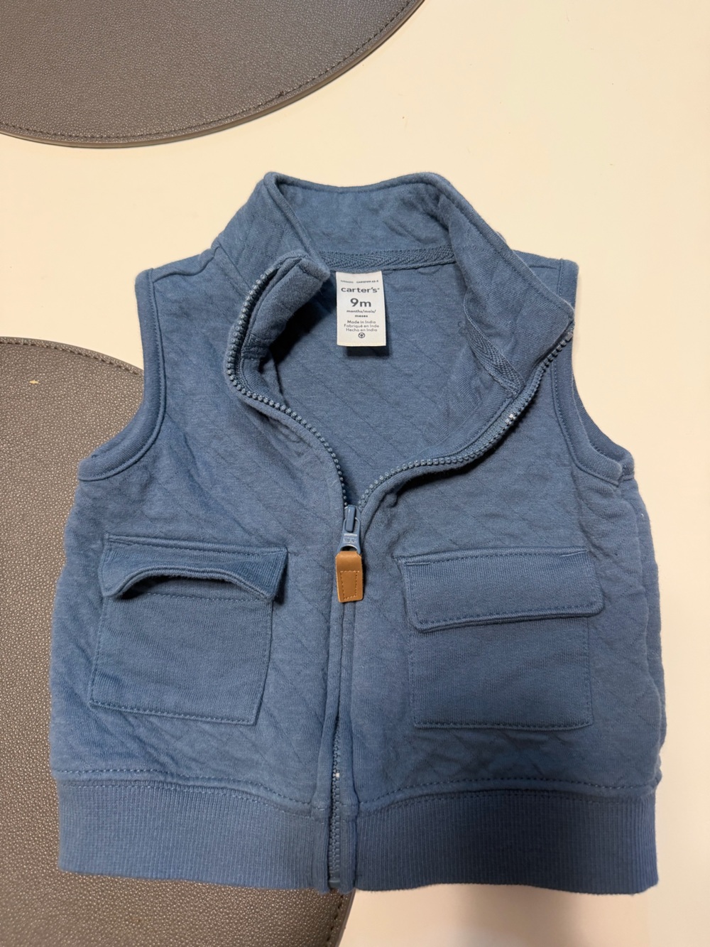 Carter's Blue Quilted Baby Vest